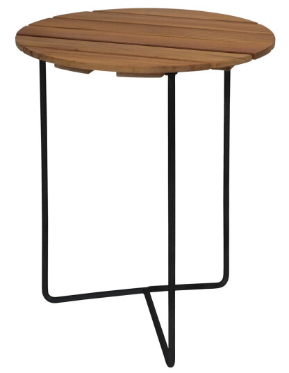 Grythyttan Stålmöbler Bord 6B Teak/svart 60 cm Natur