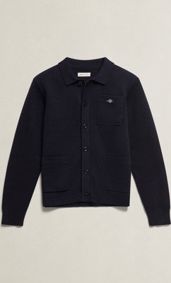 Gant Kids Knitted Shirt   EVENING BLUE   122