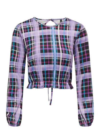 ONLY Onlemilia L/S Open Back Frill Top Nn - Multi/patterned - XS