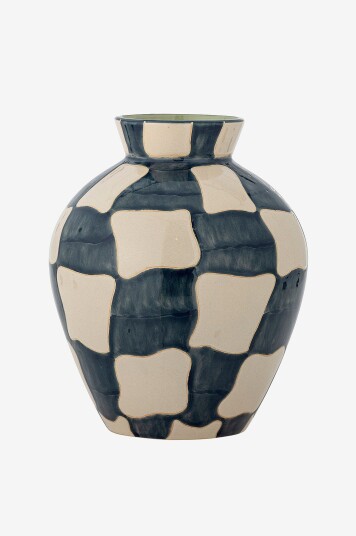 Bloomingville   Sjekk Vase   Blå