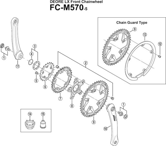 Shimano låsering for adapter FC-M570