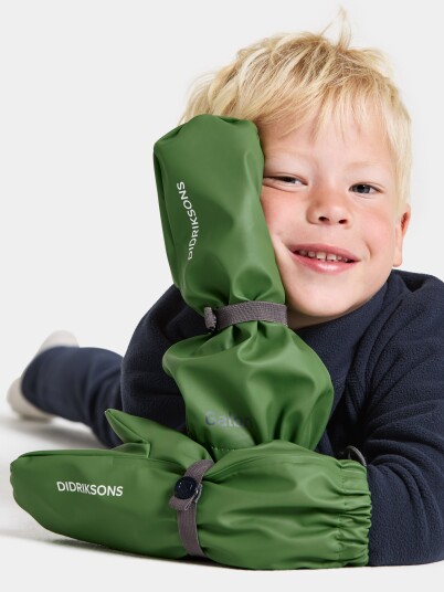 Didriksons Pileglove Fôrede Regnvotter Algae Green 0 år