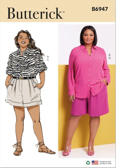 Butterick 6947 Klespakke Til Dame W2 20W 22W 24W 26W 28W