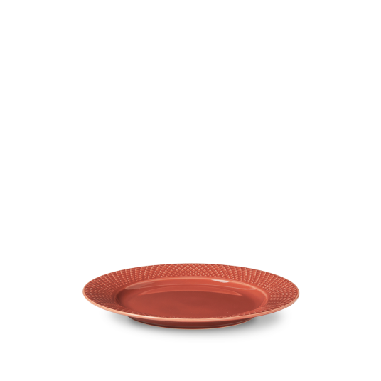 Lyngby PorcelĂŠn Rhombe tallerken terrakotta 23 cm Lyngby PorcelĂŠn Rhombe tallerken terrakotta 23 cm