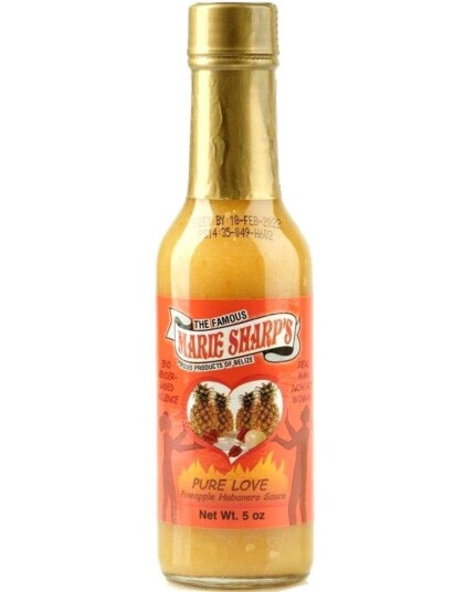 Marie Sharp"s Pure Love Pineapple Habanero Sauce Ananas Habanerosaus 148 ml Marie Sharp"s Pure Love Pineapple Habanero Sauce Ananas Habanerosaus 148 ml