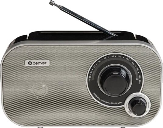 Denver TR-51 Grå Analog FM-radio med Batteri og Strømtilkobling Denver TR-51 Grå Analog FM-radio med Batteri og Strømtilkobling