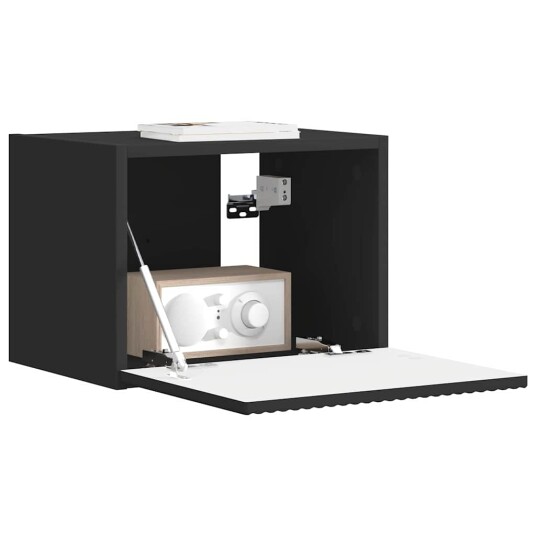  TV Veggskap Veggmontert Svart 60 x 31 x 29.5 cm Konstruert tre