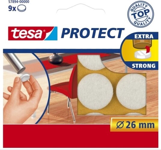 Filtpuder Tesa Hvide Ø26mm 9Stk/Pak