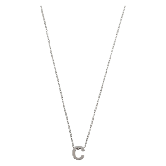 Timi of Sweden Viola Letter Necklace Stainless Steel SilverC