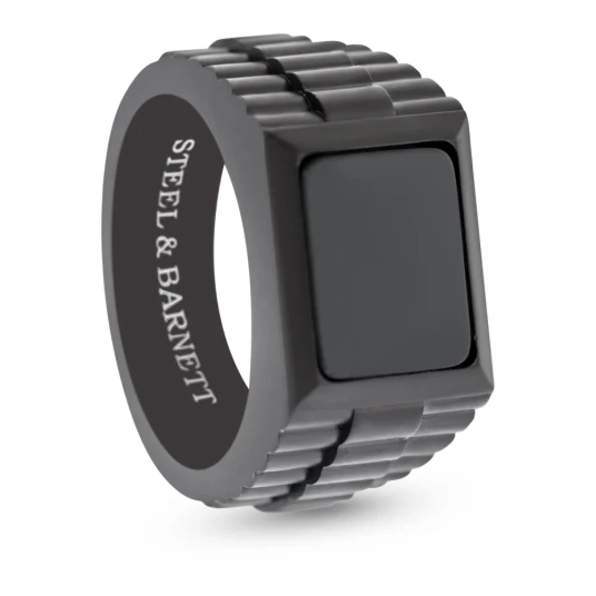 Steel & Barnett Hudson Ring - Black - 59.5