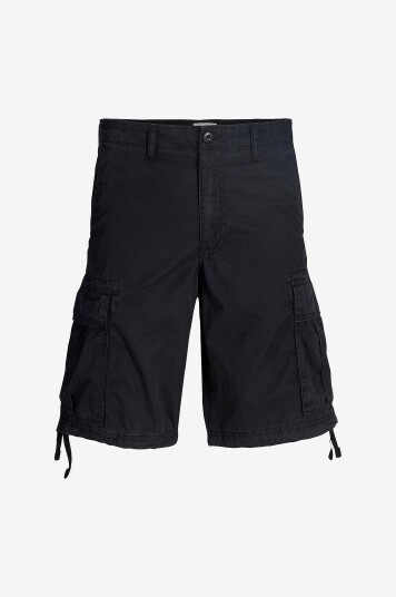 Jack & Jones Plus   Cargoshorts jpstCole Frank Cargo Short Mid   Svart