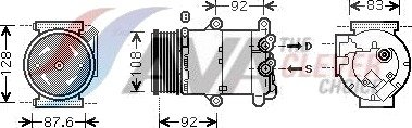 AC-kompressor AVA COOLING SYSTEMS VOAK184 AC-kompressor AVA COOLING SYSTEMS VOAK184