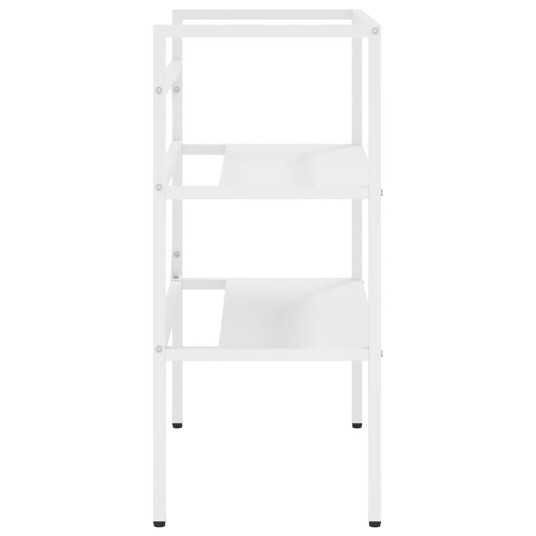 vidaXL Badehylle hvit 59x38x83 cm jern
