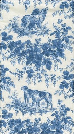 Hunting Toile Blue servietter 15 pakning