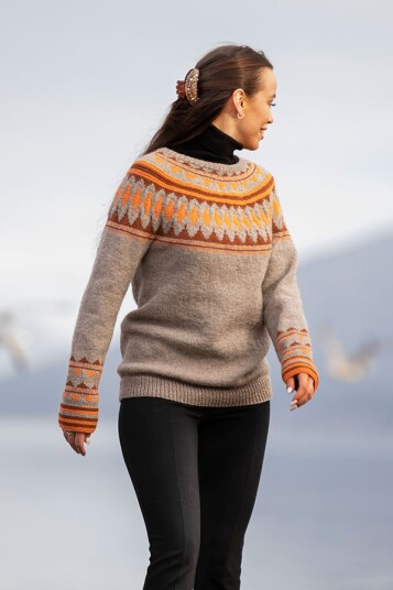Viking Garn 2113 3 Rosmarin Genser Beige