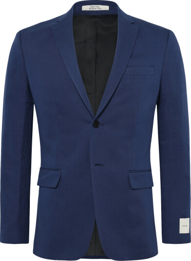 Calvin Klein Ls Linen Blend Slim Blazer Navy 56