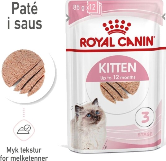 Royal Canin Kitten Loaf Våtfôr 12x85g for kattunger