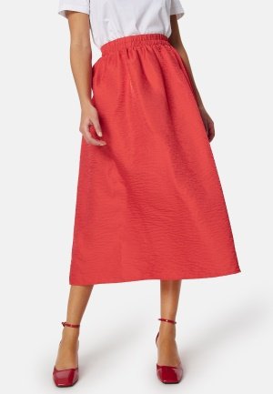 VILA Vimabelle HW Midi Volume Skirt Poppy Red 36