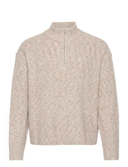 Abercrombie & Fitch Quarter Zip - Beige - XL Abercrombie & Fitch Quarter Zip - Beige - XL