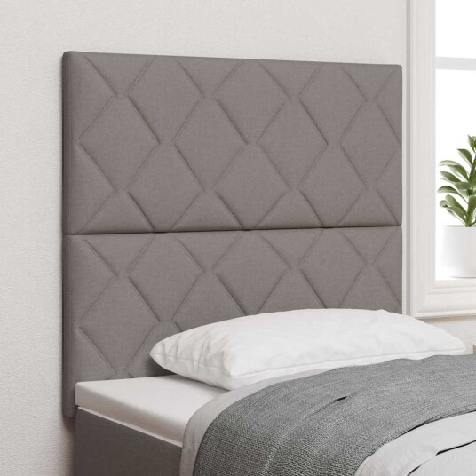 LED Hodegjerde Diamantblokker Design Taupe 90 cm Stoff