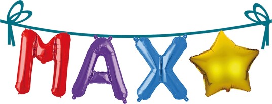 Ballonggirlander Folie Navn - Max