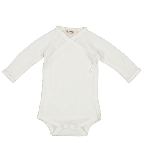 MarMar Omslagsbody I/e Ull Belita Natural MarMar 56 Langermet Body Hvit