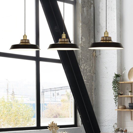 Pendellampe COREP Thelma dimmbar Svart Stue Metall 13 Svart