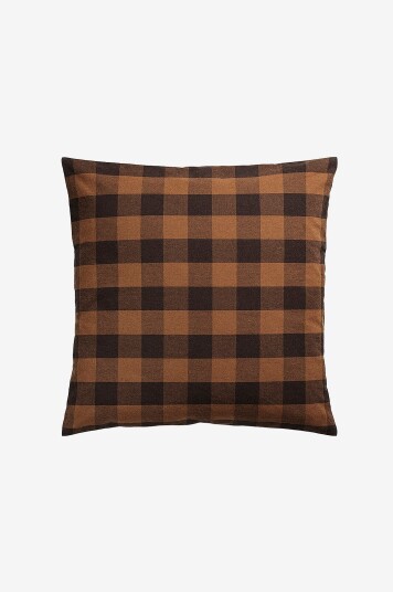 Midnatt Putetrekk Gingham Brun