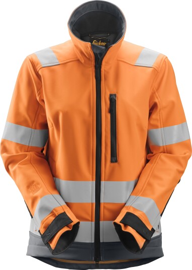 Snickers Workwear AllroundWork Softshelljakke Varsel Oransje for Høy Synlighet Snickers Workwear AllroundWork Softshelljakke Varsel Oransje for Høy Synlighet