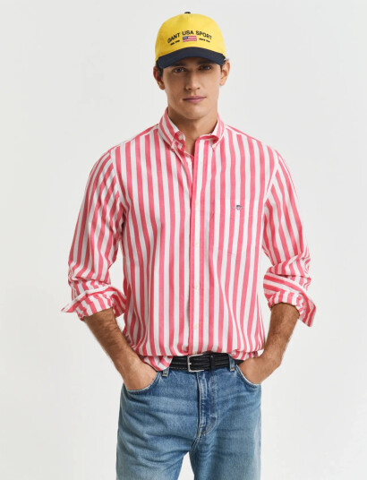 GANT Reg Classic Poplin Stripe Shirt White M GANT Reg Classic Poplin Stripe Shirt White M