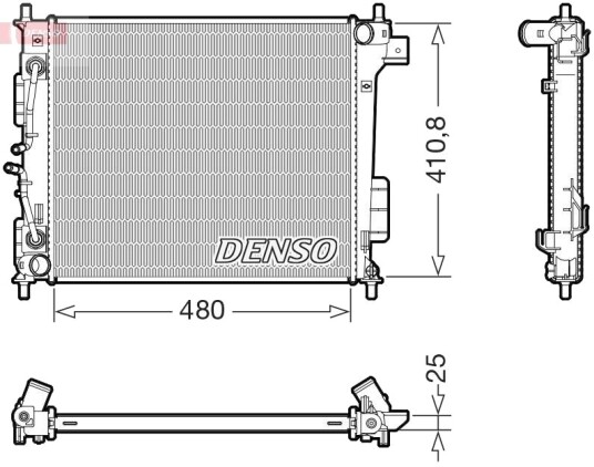 Radiator motorkjøling DENSO DRM43018