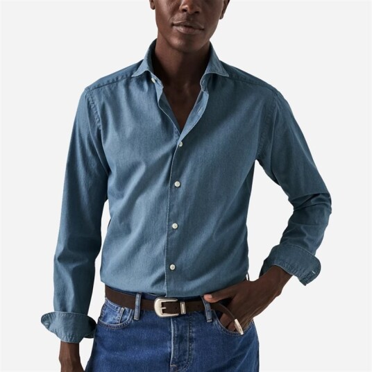 Slim Fit Denim Shirt Light Denim