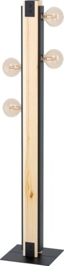 Eglo Layham Gulvlampe 4L Sort/Brent Tre Fsc Eglo Layham Gulvlampe 4L Sort/Brent Tre Fsc