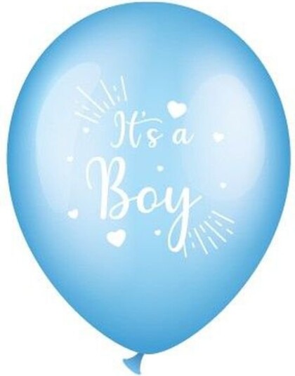 6 stk "It"s A Boy" Ballonger 30 cm