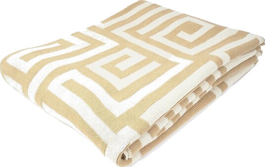 Ceannis Knitted Throw 160X130Cm Beige 160X130CM Ceannis Knitted Throw 160X130Cm Beige 160X130CM