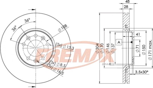Bremseskive FREMAX BD-4755