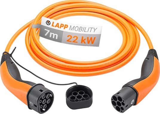 Lapp Ladekabel Elbil 32 a/22 kw 7 m (Type 2/Type 2) 3-Fas Oransje