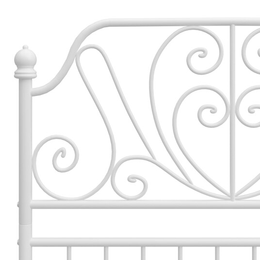 vidaXL Sengeramme hvit metall 90x200 cm vidaXL Sengeramme hvit metall 90x200 cm