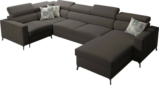 Galbally 4 sits Hörnbäddsoffa Dark brown