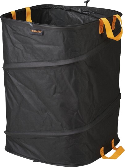 Fiskars Ergo Pop Up Hagesekk 175L Firkantet Hageredskap for Lett Raking