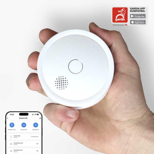 Gardia Smart Mini Seriekoblet Røykvarsler 868 MHz