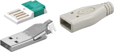 Goobay 12035 Usb Type-A Grå Hankjønn Rett Rohs 15,1 Mm