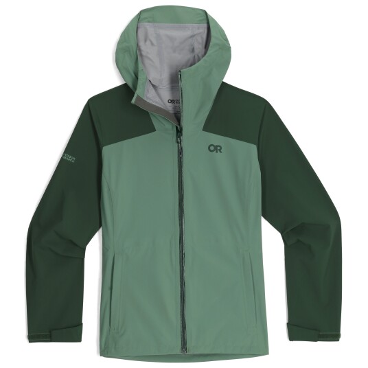 Outdoor Research Women's Stratoburst Stretch Rain Jacket Balsam/Grove S, Balsam/Grove