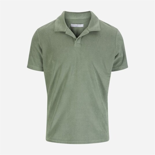 Cermino Riviera Terry Polo Short Sleeve - Mint Green Grønn L