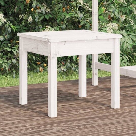 vidaXL Hagebenk hvit 50x44x45 cm heltre furu vidaXL Hagebenk hvit 50x44x45 cm heltre furu
