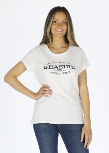 Seaside Nautical Xprnc Tee W White 36 Strandklær