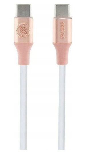 Guess Gucclalrgdp Usb-C - Usb-C Cable 1.5M Fast Charging Pink/Pink Ebossed Logo Guess Gucclalrgdp Usb-C - Usb-C Cable 1.5M Fast Charging Pink/Pink Ebossed Logo