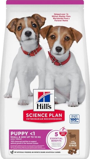 Hill`S Science Plan Puppy Small & Mini Lam & Ris Sparepakke 3 X 3 kg