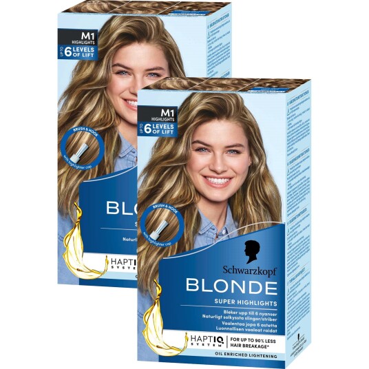 Schwarzkopf Blonde M1 Super slingor -2 pack Schwarzkopf Blonde M1 Super slingor -2 pack