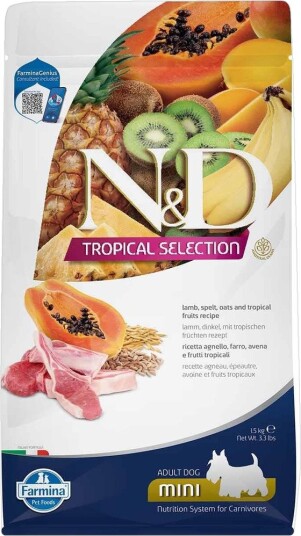 Farmina N&D Tropical Selection Adult Mini Lam Tørrfôr til Hund 1,5 kg